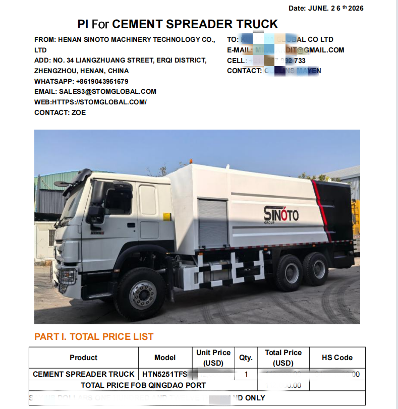 case30.1 Building African Infrastructure South Sudanese Client Secures SINOTO Cement Spreader Order
