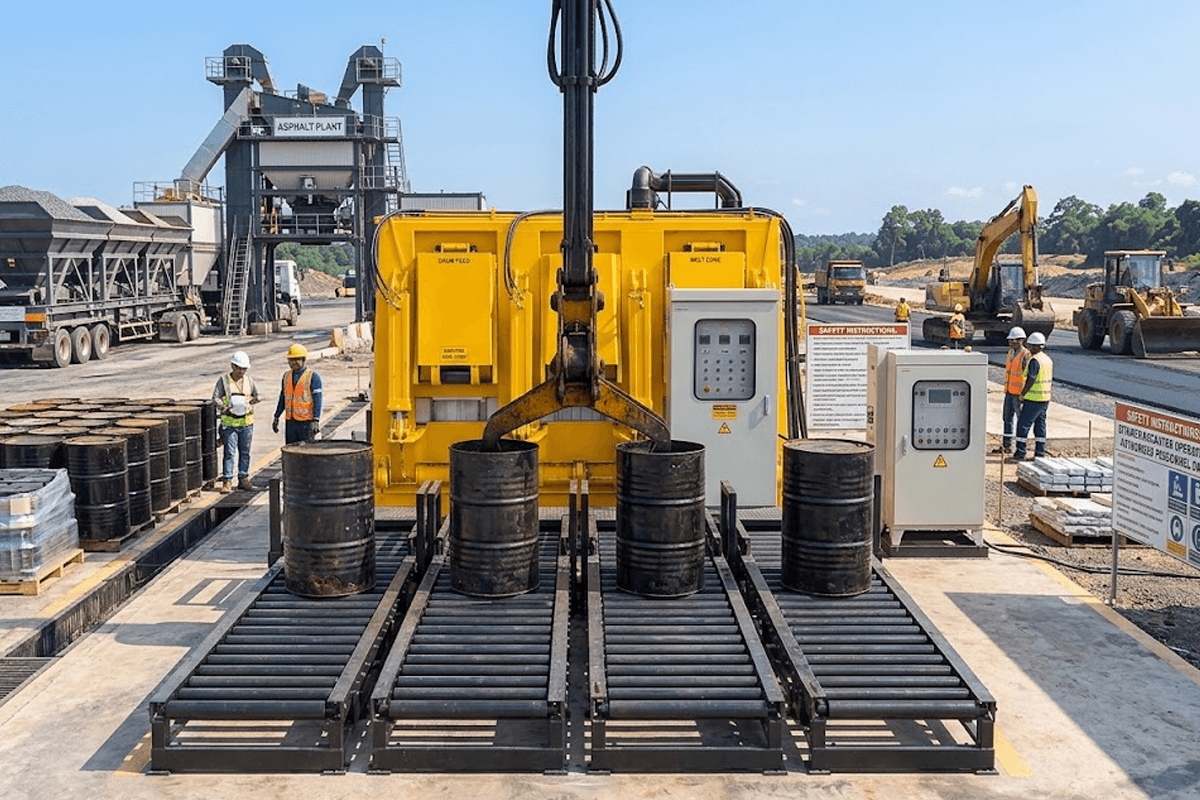 Barrels Bitumen Melting Machine