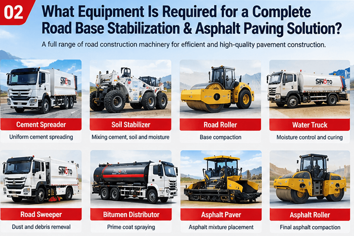 Road Base Stabilization & Asphalt Paving Equipment