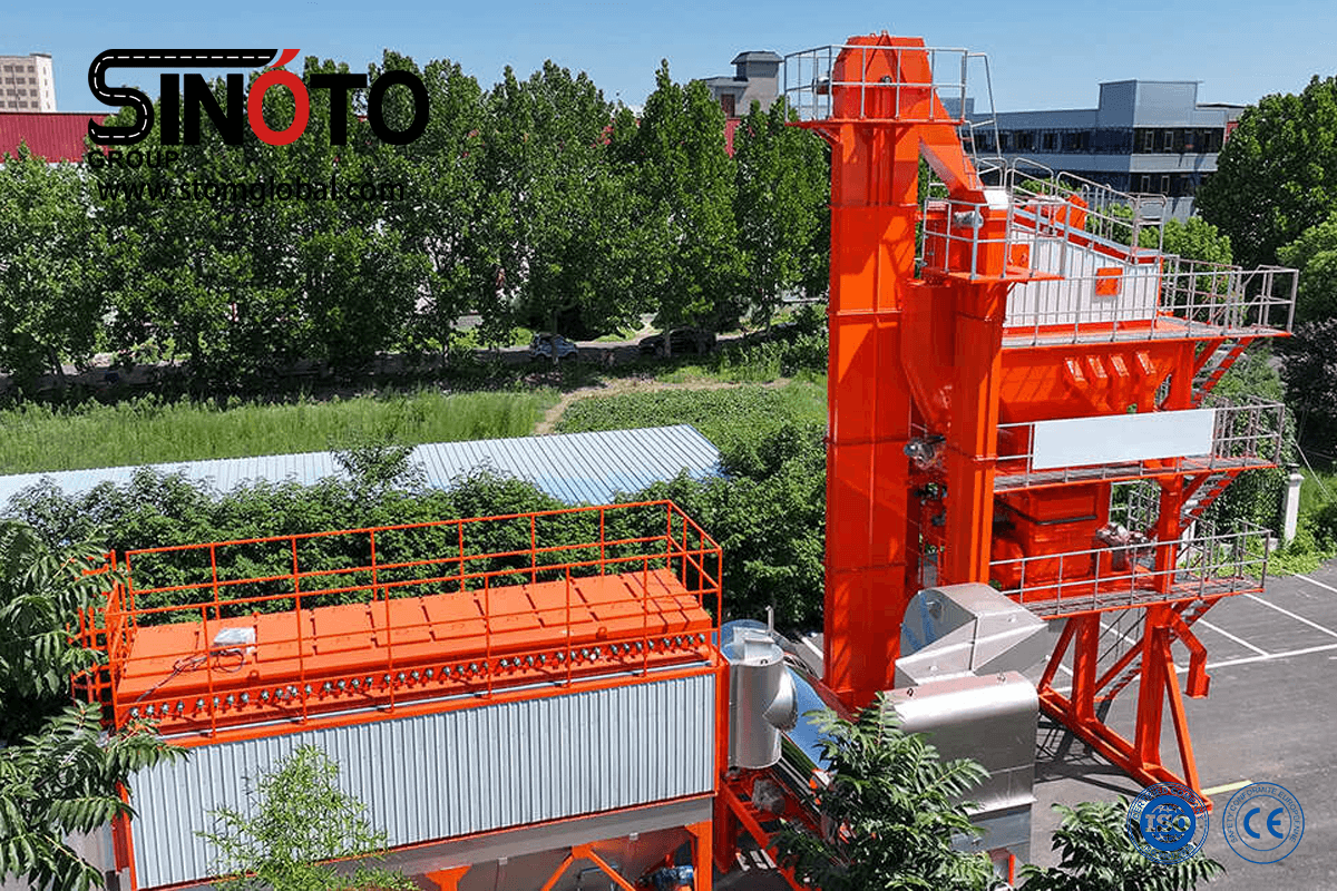 Fixed asphalt batch plant